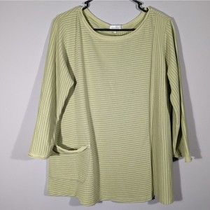 Kleen Green Stripe Shirt Women‎ Size M